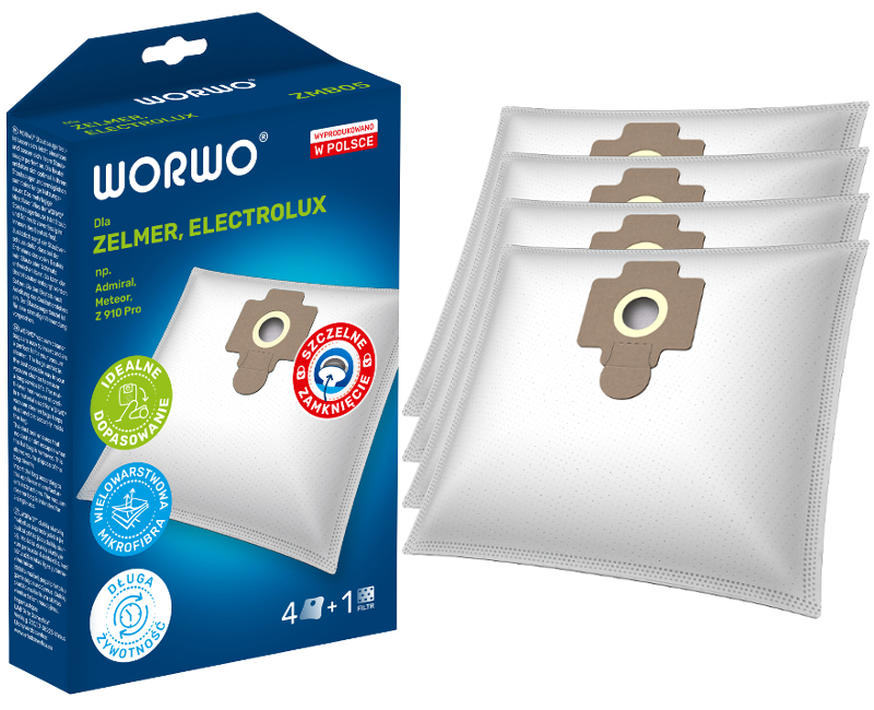 WORWO ZMB05 WOREK DO ODKURZACZA ZELMER METEOR A4SZT