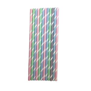 SŁOMKA PAPIEROWA 8MM/230MM W PASKI 50626 BAGSTAR