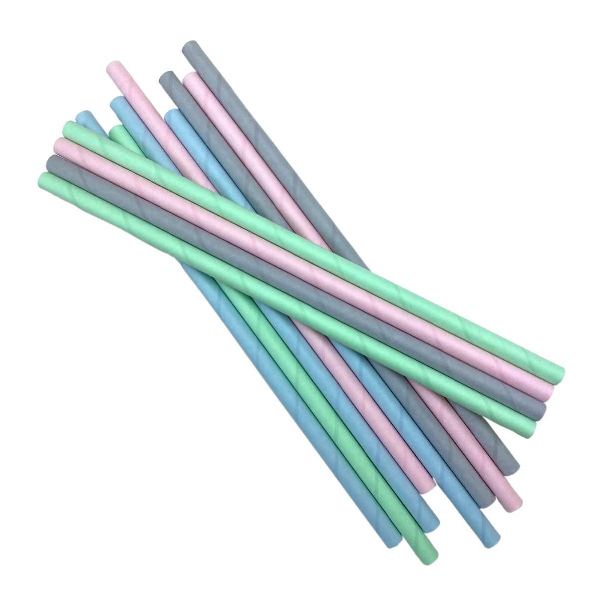 SŁOMKA PAPIEROWA 8MM/230MM PASTELOWA 50627 BAGSTAR