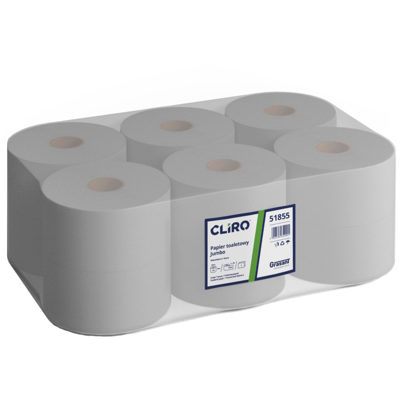 51855 GRASANT CLIRO PAPIER TOALETOWY JUMBO 1W SZARY