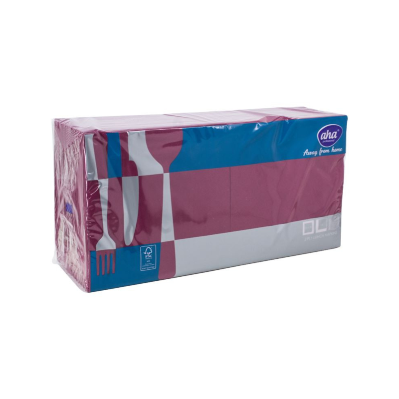 BAGSTAR AHA SERWETKA BORDO A250 SZTUK 2 WARSTWY 33/33CM