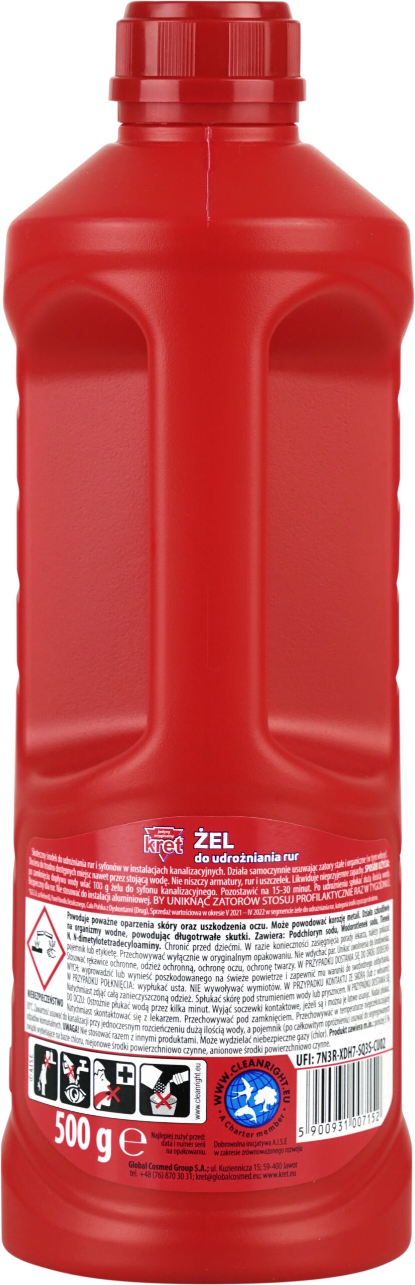 UDRAŻNIACZ W ŻELU KRET 400-500ML - obrazek 2