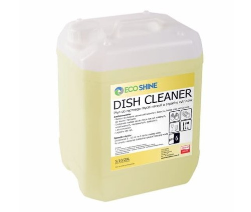 ECO SHINE PŁYN DO ZMYWARKI CL 10L DISHER CL – ŚRODEK DO MYCIA I WYBIELANIA NACZYŃ W ZMYWARKACH GASTRONOMICZNYCH I PRZEMYSŁOWYCH – KANISTER 6 KG