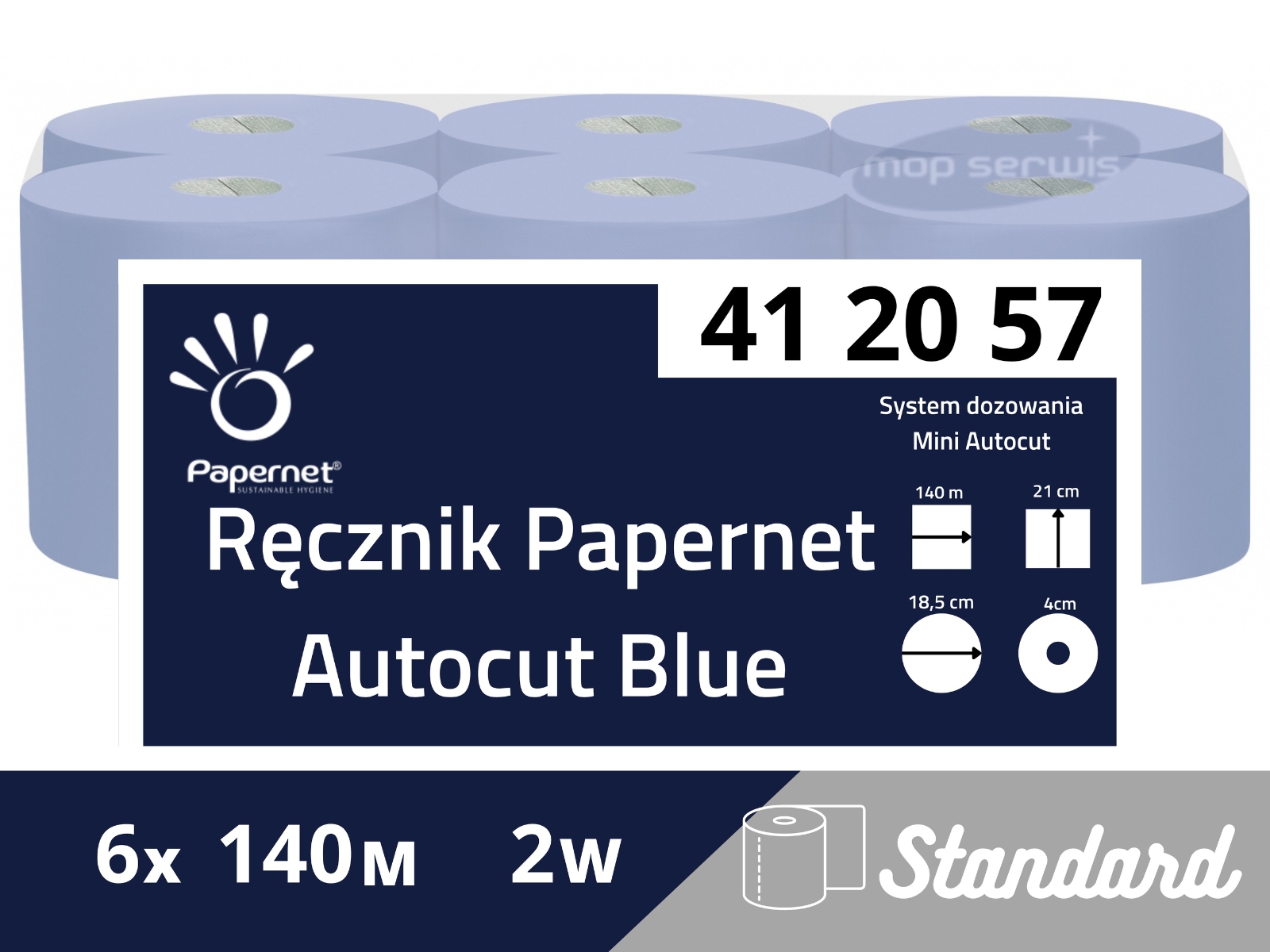 PAPERNET RĘCZNIK W ROLI NIEBIESKI 140M - obrazek 2