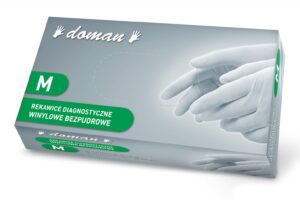 DOMAN RĘKAWICE VINYLOVE 100 SZTUK