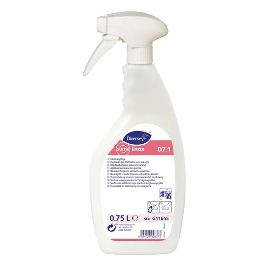 DIVERSEY SUMA D7.1 DO NABŁYSZCZANIA STALI 750 ML Z POMPKĄ