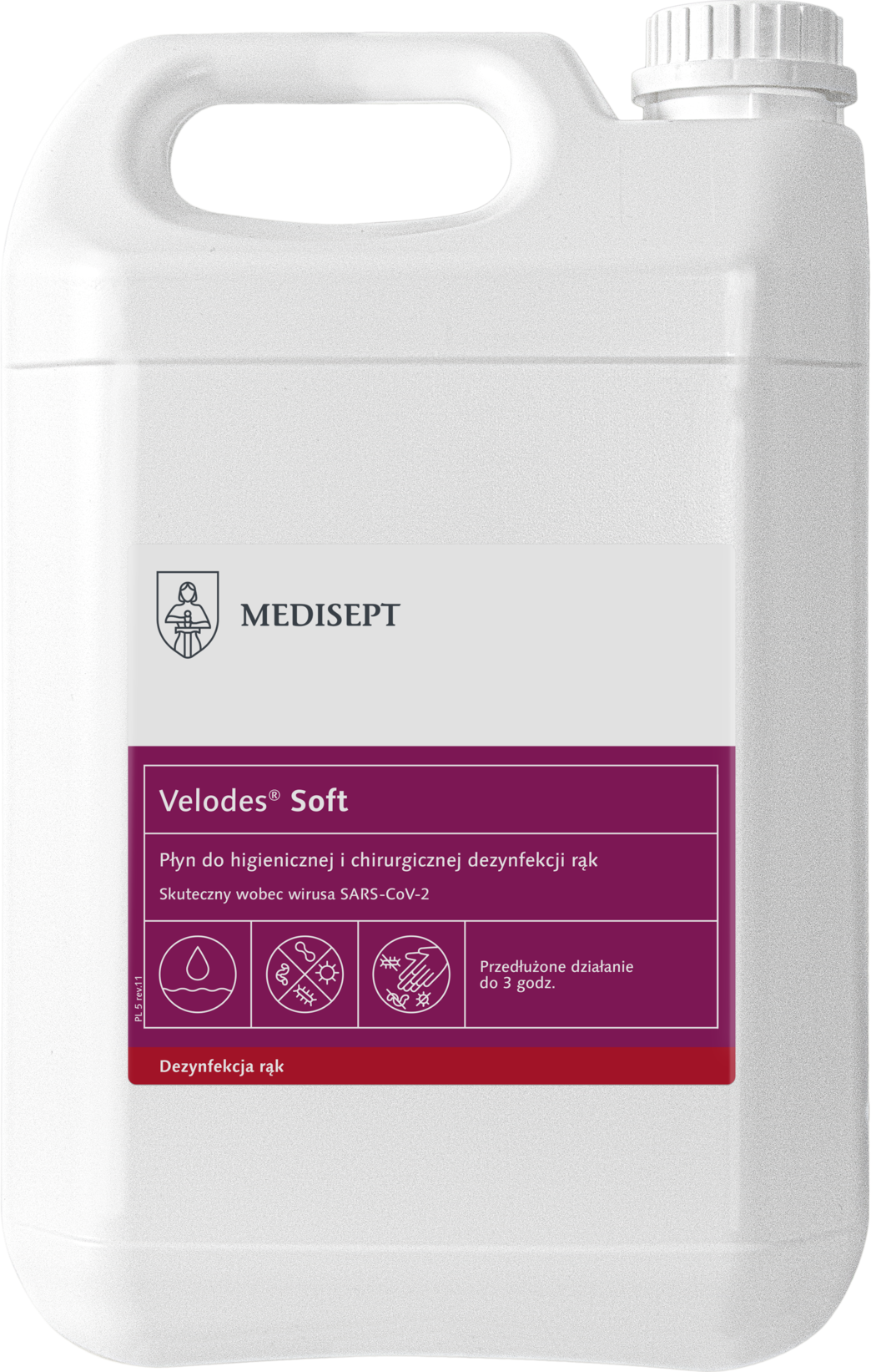 MEDISEPT SOFT VELODES PŁYN DO DEZYNFEKCJI RĄK 5L