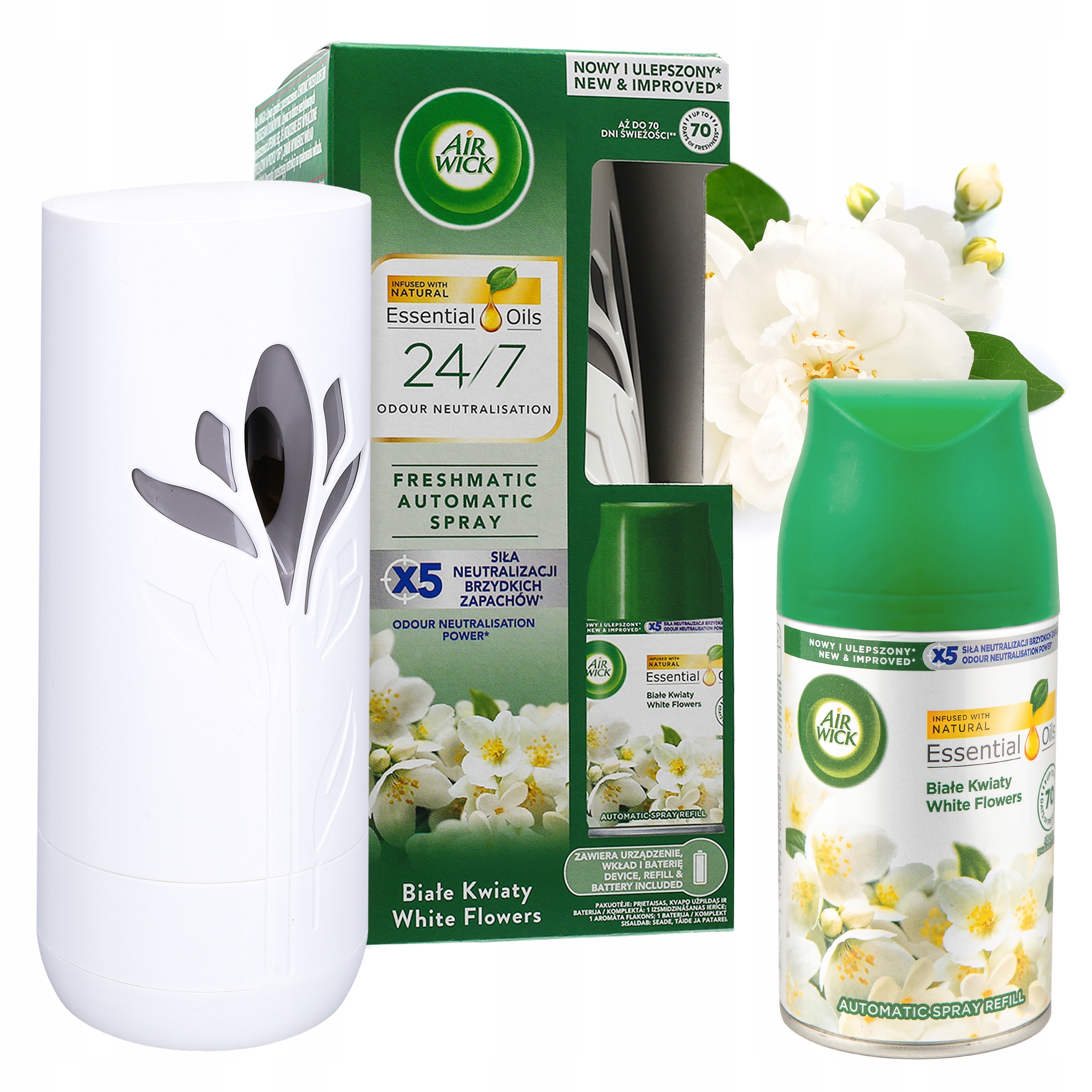 Air Wick Freshmatic automatyczny odświeżacz powietrza Białe Kwiaty - obrazek 2