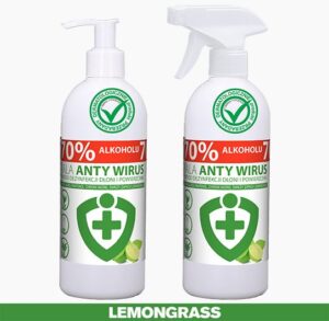Płyn do dezynfekcji dłoni i powierzchni KALA ANTY WIRUS 500 mllemongrass